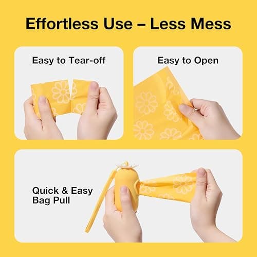 VETRESKA Dog Poop Bag Rolls Daisy Scented Leak-proof Pet Waste Bags Thick and Large Trash Bags for Dog Walking 36 Refill Rolls 540 Bags thumbnail 4
