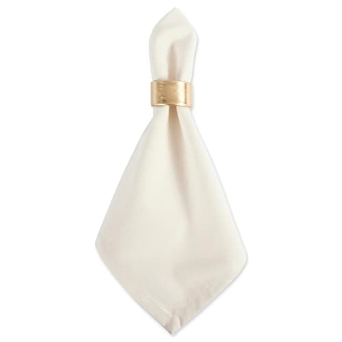 DII Basic Napkin Ring Collection Decorative, Gold, One Size, 6 Count thumbnail 4