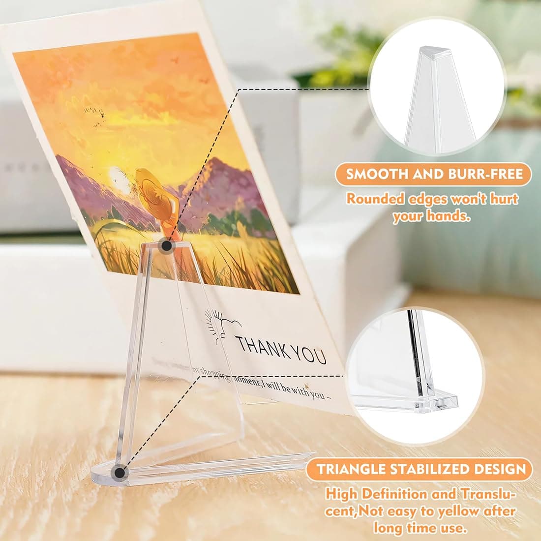 12 Pack Acrylic Easel Stands, 2.65Inch Tall Clear Mini Coin Display Easel Holder Acrylic Display Stand, Clear Card Stand Multifunctional Display Stand for Displaying Pictures Coins Medals thumbnail 5