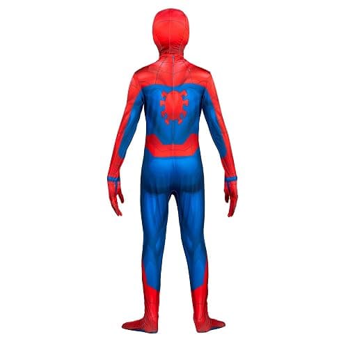 Marvel Spider-Man Official Youth Deluxe Zentai Costume - Deluxe Two-Way Stretch Spandex with Invisible Zippers and Wrist Openings for Added Convenience (M) thumbnail 5