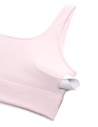 CRZ YOGA Butterluxe U Back Longline Sports Bras for Women - Scoop Neck Padded Yoga Workout Crop Top with Built in Pads thumbnail 5