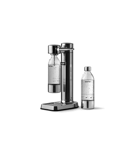 Aarke Carbonator 3, Wassersprudler aus Edelstahl im modernen Edelstahl Finish mit 2x BPA-freier 1L PET-Flasche, Sprudelwasserbereiter für Leitungswasser, kompatibel mit 60L CO2-Zylindern thumbnail 5