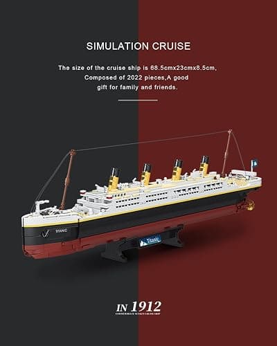 dOvOb Titanic Model Building Blocks Set, 2022 Pieces Bricks, Compatible with Major Brands thumbnail 3