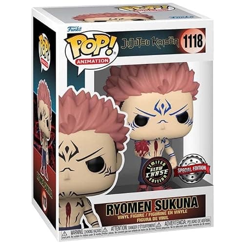 Funko Jujutsu Kaisen POP & Buddy! Animation Vinyl Figurine Sukuna w/Heart 9 cm thumbnail 7