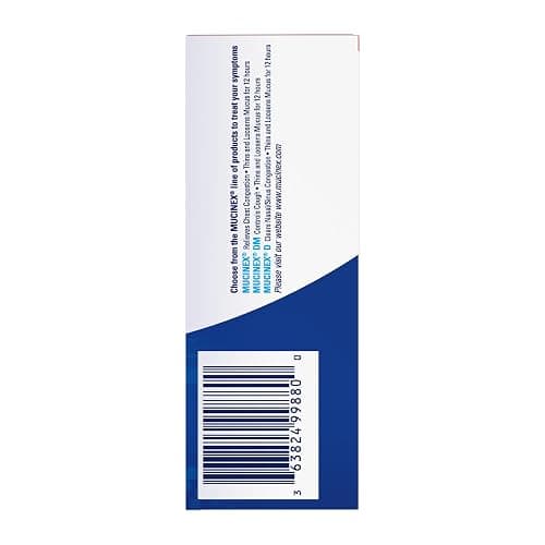 Mucinex 12 Hour Maximum Strength 1200 mg Guaifenesin Extended-Release Tablets for Excess Mucus Relief, Expectorant Aids Excess Mucus Removal, Chest Congestion Relief for Adults, 48 Tablets thumbnail 10