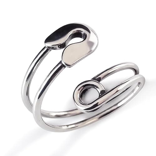 CH.yishi Handmade 925 Sterling Silver Ring Adjustable Stacking Ring Vintage Statement Ring Personalized Jewelry for Women & Men - Image 1