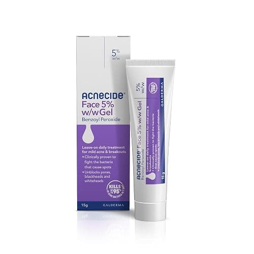 Acnecide Face Gel 5% Benzoyl Peroxide Acne Treatment for Spot Prone Skin 15g - Image 1