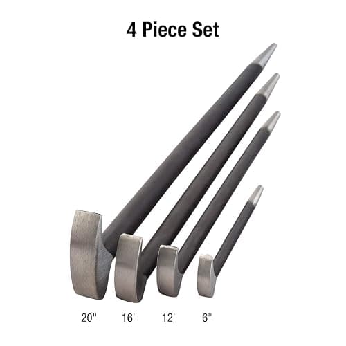 SUNEX TOOLS 9804 Rolling Head Pry Bar Set, 6-Inch - 20-Inch, 4-Piece thumbnail 2