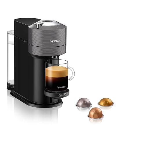 De'Longhi Nespresso Vertuo Next ENV120.GY, Machine à Café en Capsules, Machine à Café Portion Unique, 5 Tailles de Tasse, Technologie Centrifusion, Ensemble de Bienvenue Inclus, Gris Foncé - Image 1