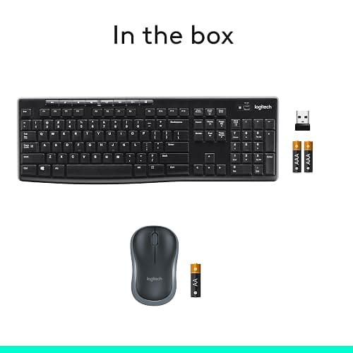 Logitech MK270 Wireless Keyboard and Mouse Combo for Windows, 2.4 GHz, 8 Multimedia Keys, PC, Laptop, Wireless Keyboard Compact Mouse Combo - Black thumbnail 11