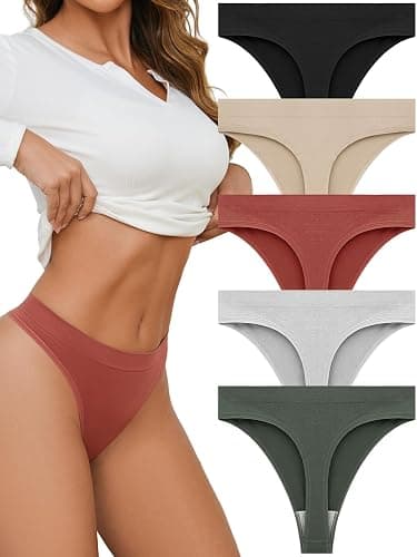 linccure Breathable Seamless Thongs: Comfortable Women's Underwear 5-Pack - Image 1