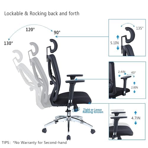Ticova Ergonomic Office Chair thumbnail 3