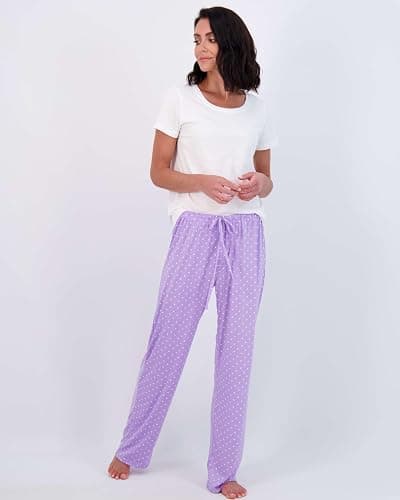 Real Essentials 3 Pack: Women’s Ultra-Soft Comfy Pajama Lounge Pants Sleepwear (Available in Plus Size) thumbnail 5