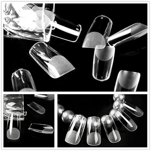 UNA GELLA Square Fake Nails 504pcs Square Gel Nail Tips Clear Press on Nails Pre-shape for Full Cover Square Nails French False Nails For Nail Extension Nail Art Home DIY 12 Sizes False Gelly Tips thumbnail 5