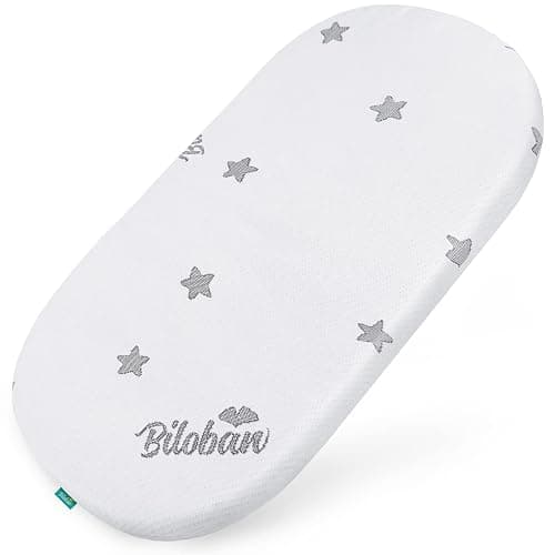 Biloban Bassinet Mattress Pad Topper 30" x 15" x 1"(Fisher), Waterproof Breathable Soft Bassinet Mattress Pad Topper - Image 1