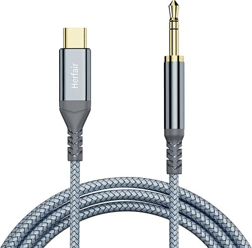Aux to USB C, Type C to 3.5mm Audio Jack Cable Extension Cord for Car Stereo,Headphone,Speakers Compatible with iPhone 17/16/15 Samsung Galaxy, iPad,Huawei 1.2M (Aux to USB C 1 Pack) - Image 1