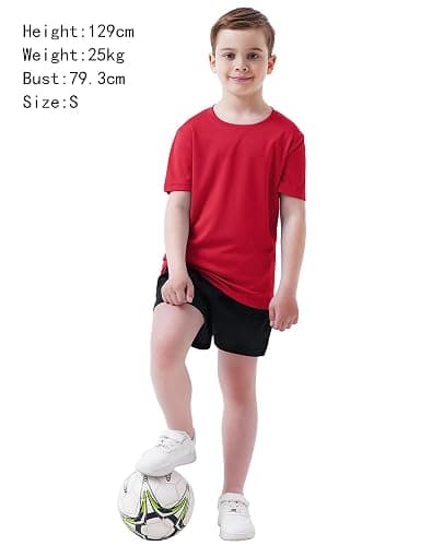 HovSiyla Boys Athletic Shirt Quick Dry Short Sleeve Performance Moisture Wicking T Shirt for Youth thumbnail 2