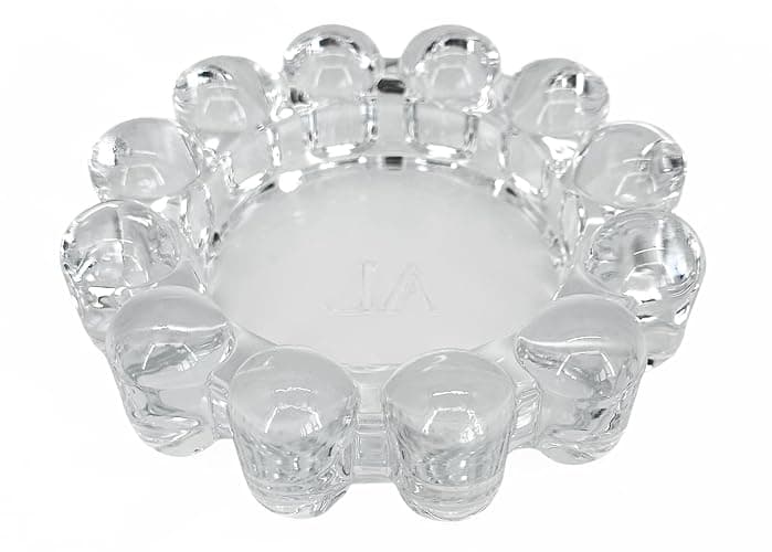 Alice Lane Original Bubble Candle Dish – Chic Clear Glass Candle Dish for Home Decor – Decorative Modern Candle Holder for Small Candles & Diffusers - Image 1