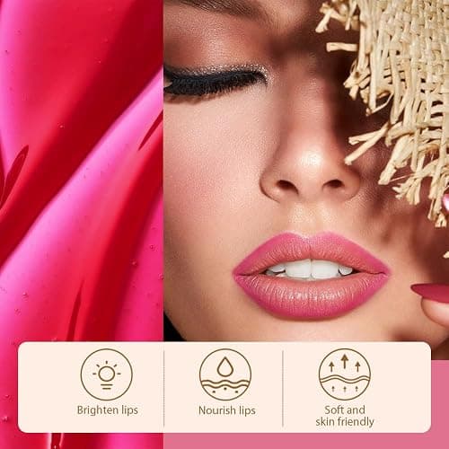 JUAAZIN 2Pcs Matte Lip Stain Peel Off Lip liner with Tweezer, Peel Off Lip Stain, Long Lasting Waterproof Lipstick Lip Gloss Tattoo, Transfer-proof for All Skin Types (0.24 fl oz-00#+06#) thumbnail 4