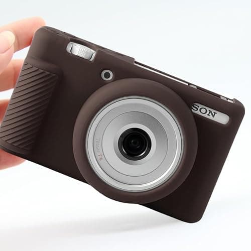 SZHSYJY Camera Case for Sony ZV-1F/ ZV-1 II/ZV-1M2 Digital Camera,ZV1F Soft Silicone Protective Bag,Anti-Scratch Slim Fit Soft Sleeve with ZV1 F Screen Protector and Strap Wrist. (Brown) thumbnail 6