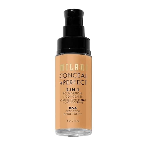 Milani Conceal + Perfect 2-in-1 Foundation + Concealer for a Flawless Complexion, Under Eye Corrector, Cover Redness and Imperfections, Waterproof and Sweatproof - Deep Beige thumbnail 4