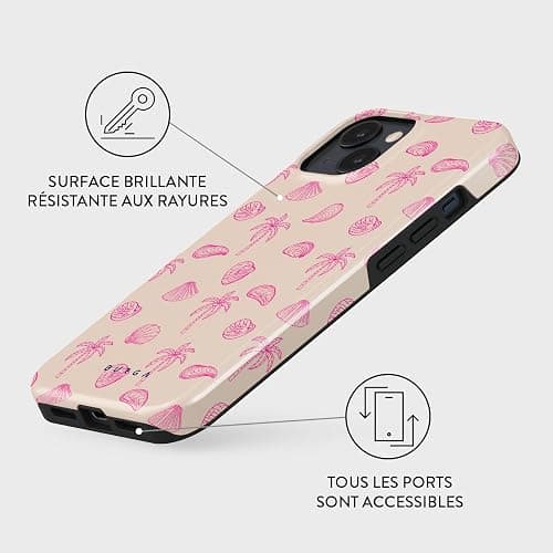 BURGA Coque Unisexe pour iPhone 13 – Design Hybride Double Couche avec TPU Anti-Choc, Finition Résistante aux Rayures et Rebord Surélevé pour Protection d'Écran et Usage Quotidien thumbnail 3