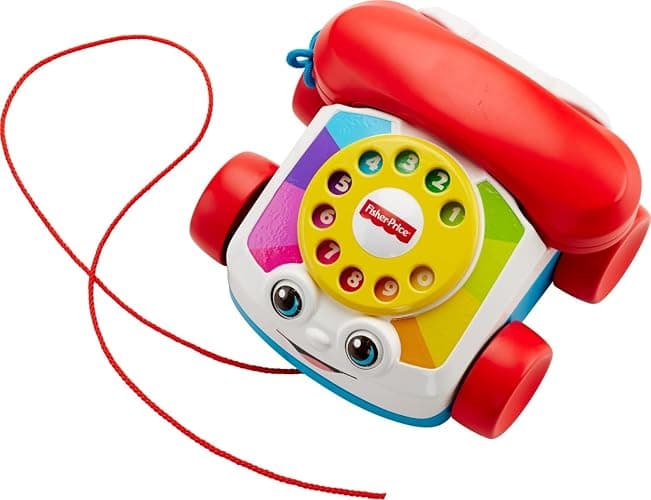Fisher-Price Chatter Telephone Pull Along Toy | with Rotary Dial, Wheels, for Walking Play thumbnail 5