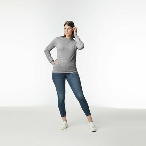 (2 pack) Gildan adult sport grey long-sleeve t-shirts thumbnail 3