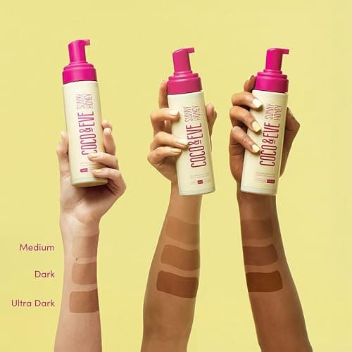 Coco & Eve Self Tanner Mousse Kit - (Medium) All Natural Sunless Instant Self Tanning Lotion with Bronzer & Mitt Applicator | Sunny Honey Bali Bronzing Kit thumbnail 4