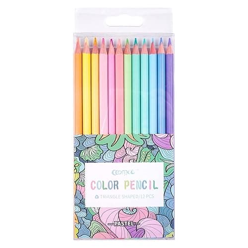 ECOTREE Macaron Colored Pencils, Soften Wood, Pastel Coloring for Adult and Kids, Art Supplies for School, Coloring, Drawing, Shading, 12 Count - 12 Pastel Colors