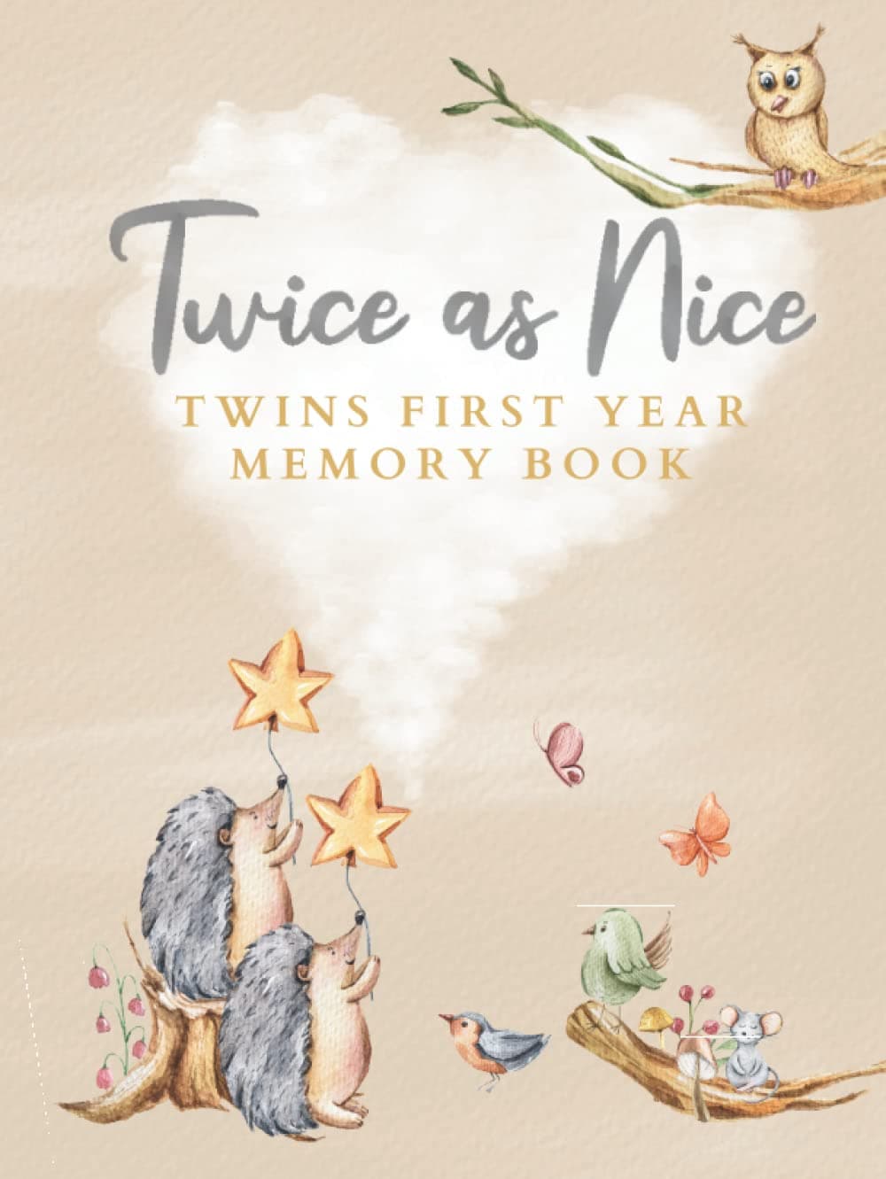 Twice as Nice Twins First Year Memory Book: Enchanting Twin Baby Milestone Record Book | Journal and Photo Album | Birth Arrival to One Year | ... | Ideal for Baby Shower or Congratulations - Image 1