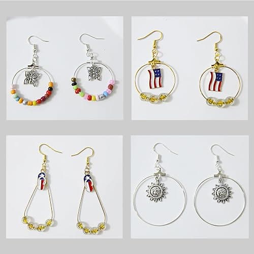 XKCWXY 483Pcs Earring Making Kit with Beading Hoop Earring Finding Component Accessories,Earring Hooks,Jump Rings,Earring Backs for Jewelry Making DIY Craft thumbnail 5