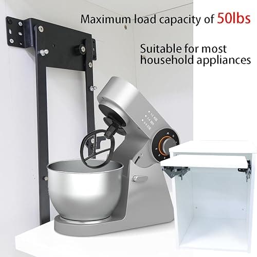 Mixer Lift for Cabinet，Appliance Lift for Cabinet-Soft Close Heavy Duty Kitchen Appliance Storage Lifting System，with Locking Mechanism，Max Load 50lb. thumbnail 6