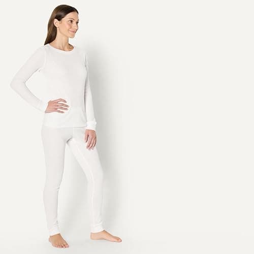 Amazon Essentials Women's Slim-Fit Cotton Waffle Knit Long-Sleeve Thermal Pajama Set thumbnail 2