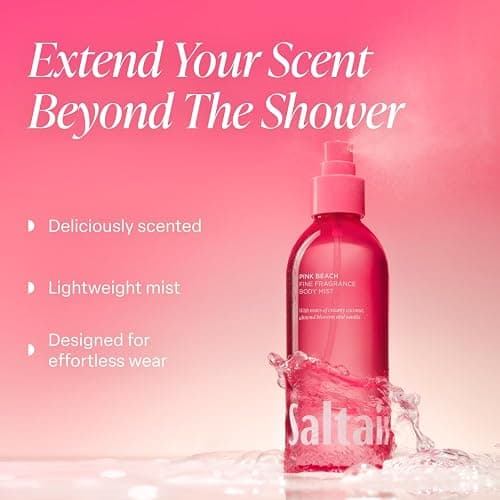 Saltair Body Mist 2 Pack - Fine Fragrance, Lightweight Body Spray Mist with Pink Beach Scent. Long Lasting Perfume Mist. 2x 8oz Bottles thumbnail 2