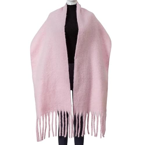 TUSHUSTY Winter Women Chunky Scarf Warm Blanket Big Thick Large Oversized Wrap Colorful Long Solid Scarves thumbnail 5