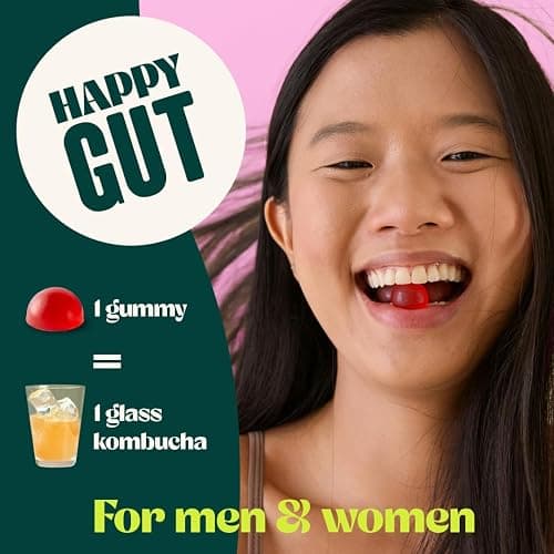 BoochBod - Probiotic Kombucha Gummy - Prebiotics, Probiotics, Postbiotics, Fiber Supplement, Slippery Elm, Dandelion Root, MCT Oil, for Bloating, Gut Health - Probiotics for Women and Men thumbnail 6