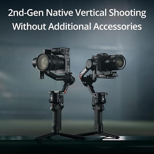 DJI RS 4, Gimbal Stabilizer for Camera, Canon/Sony/Nikon/Fujifilm | 2nd-Gen Native Vertical Shooting, 2-Mode Switch Joystick, Teflon Axis Arms, 3kg Payload thumbnail 3