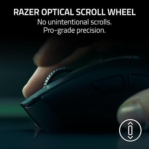 Razer DeathAdder V4 Pro Wireless Gaming Mouse: 56g Lightweight - HyperSpeed Wireless Gen-2 - Optical Scroll Wheel - Optical Switches Gen-4 - Focus Pro 45K Sensor Gen-2 - Up to 150 Hr Battery thumbnail 6