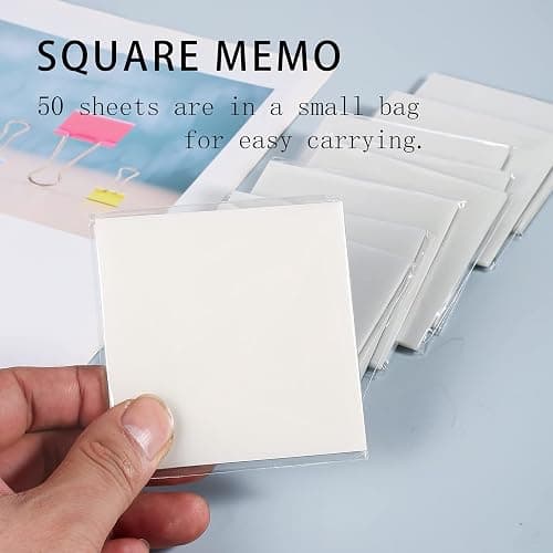Berklia Transparent Sticky Notes,3x3 Inch Clear Sticky Notes,Waterproof White Bible Sticky Note,Transparent Stickers for School Supplies College(10 Packs,500 Sheets) thumbnail 6