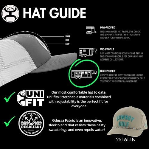 HOOEY Cowboy Golf Adjustable Snapback Hat with Embroidered Logo thumbnail 7