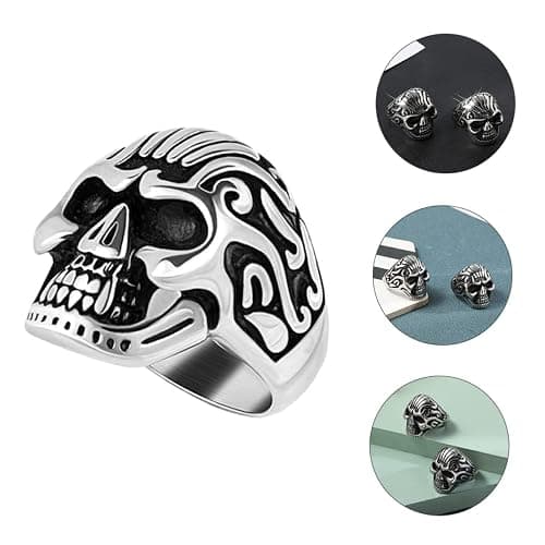 GALPADA Skull Ring for Men Gothic Style Fashion Finger Ring High-tech Titanium thumbnail 4