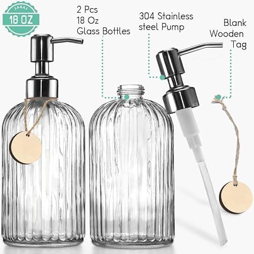 Glass hand soap bottles thumbnail 3