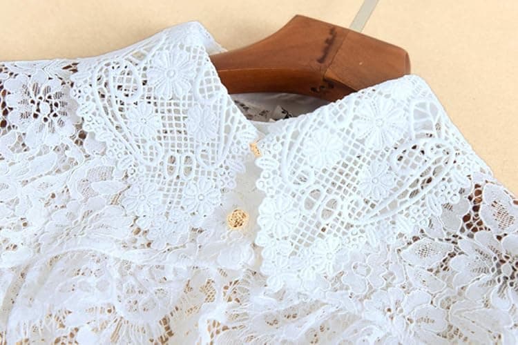Elegtiskas Detachable Dickey Blouse False Collar Half Shirt Blouse Collar Crop Top thumbnail 6