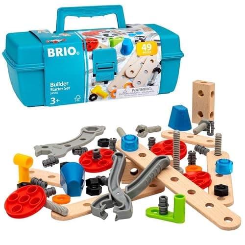 BRIO Builder 34586 Box 49 TLG. - Das kreative Konstruktionsspielzeug aus Schweden - Einsteiger-Set im praktischen Werkzeugkoffer - Für Kinder ab 3 Jahren - Image 1