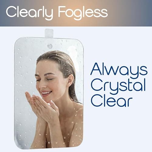 SereniBath Shower Mirror - Fogless for Shaving & Washing Your Face - Anti-Fog - for Men & Women - Exfoliate, Scrub and Groom Your Face | For Shaving & Washing Your Face in Shower, Fog Resistant, Exfoliate, Scrub and Groom, Shatter Proof, Clear Reflection thumbnail 5
