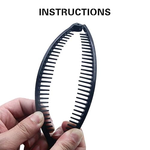 1st Choice 3 Pieces Clincher Combs Banana Combs Banana Clip Grip Comb Fishtail Fish Hair Lady Fish Shape Ponytail Banana Clip Girls Long Women Clamp Accessory thumbnail 2
