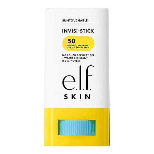 e.l.f. SKIN Suntouchable Invisi-Stick SPF 50, Clear Sunscreen For A Natural Finish, Made With Moisturizing Sunflower Seed Oil, Vegan & Cruelty-Free