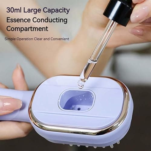ThreeH Electrical Hair Treatment Brush with Red Light - at-Home Salon Grade Scalp Massager for Deep Nourishment White thumbnail 4
