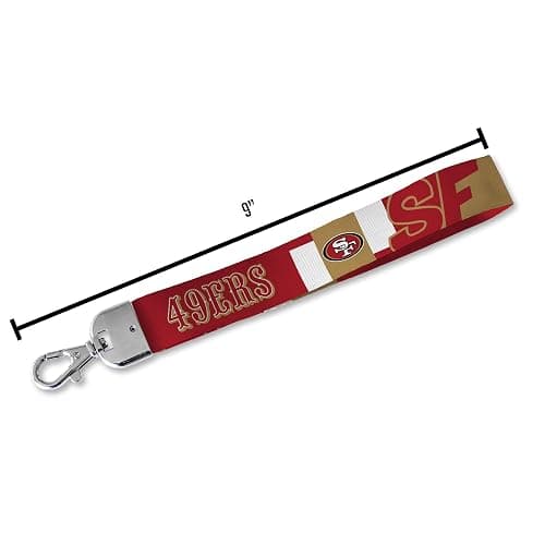 Rico Industries NFL Football Standard Wrist Lanyard Key Chain, Cute Wristlet Strap Holder for Car Keys ID Badges Card Wallet thumbnail 5